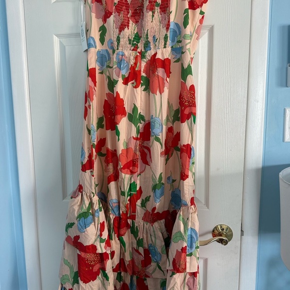 TUCKERNUCK Hyacinth House Red Multi Floral Strapless Malory Dress NWT XL - Picture 8 of 10